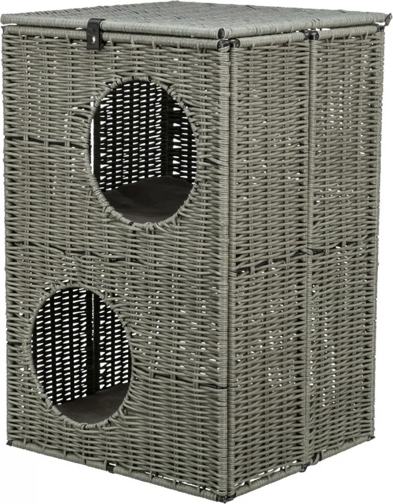 Outdoor Katzenhöhle Amalia aus Polyrattan, eckig